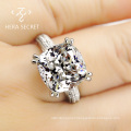 High quality hot sale shinning yellow gemstone jewelry with cvd cz moissanite